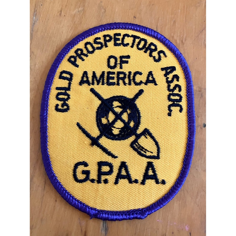 GPAA Gold Prospectors Assoc of America Patch Yellow Purple Vintage
